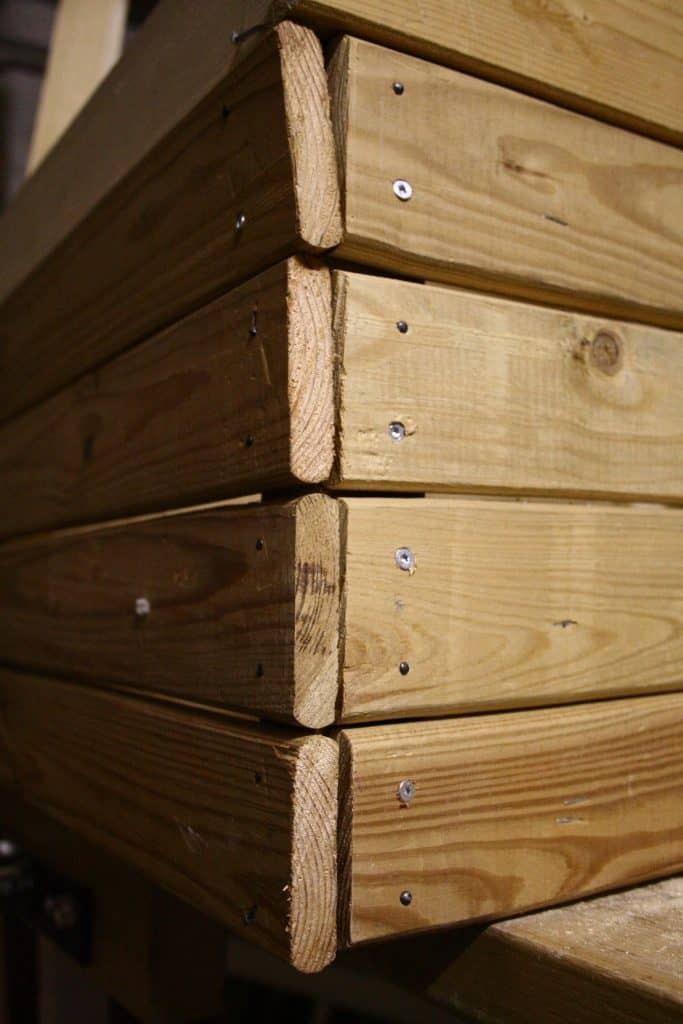 Aufbau des Frühbeets. 