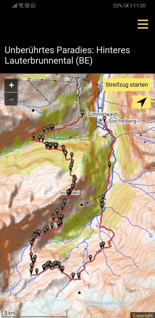 im App «Flower Walks».