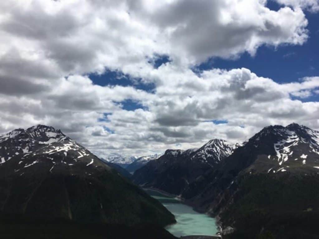 Der Ausblick auf den Lago di Livigno