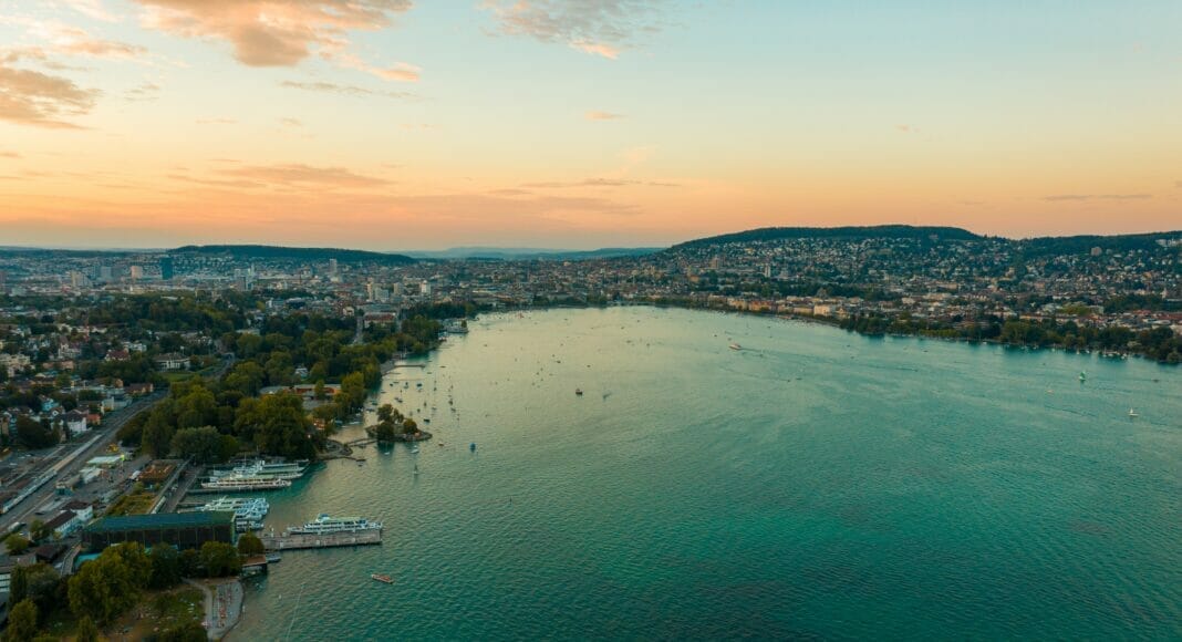 Zürichsee bei Sonnenuntergang
