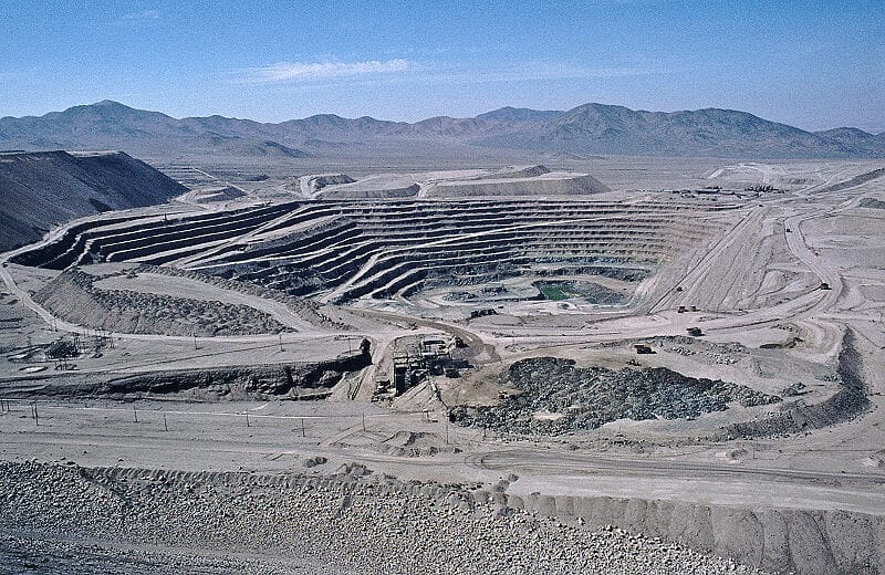 Ein Kupfertagebau in Chile